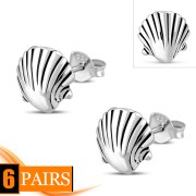 Sea Shell Sterling Silver Stud Earrings, tpes001