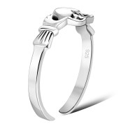 Claddagh Toe Ring Plain Sterling Silver, tr69