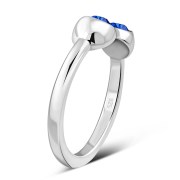 Blue Sapphire Cubic Zirconia Silver Toe Ring, trs008