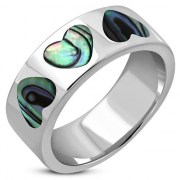 Abalone Silver Ring, r565