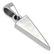 Mother of Pearl Triangle Silver Pendant, p508