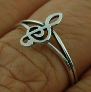 Musical Note Silver Ring, 925 Sterling Silver, rp727