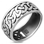 Plain Band Celtic Knot Silver Ring, rp230