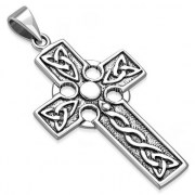 Plain Celtic Cross Silver Pendant, pn373