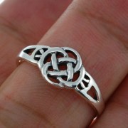 Plain Celtic Knot Ring, 925 Silver, rp676
