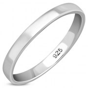 Plain Flat Top Silver Wedding Ring, rp101