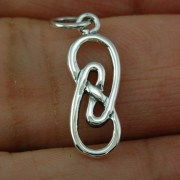 Small, Light, Celtic Long Silver Pendant, pn593