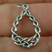 Drop Shape Solid Silver Celtic Pendant, pn610