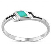 Turquoise Silver Ring, r474