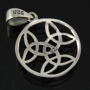 Round Celtic Trinity Pendant, 925 Sterling Silver, pn562