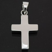 Silver Cross Pendant Small & Thick 925 Silver, pn270