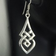 Sterling Silver Celtic style Trinity earrings, ep172